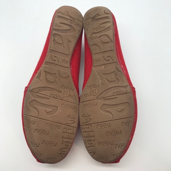 Mad Paw Red Canvas Women's size 10M Slip On Flats Lightweight Comfort Shoes - Picture 8 of 10